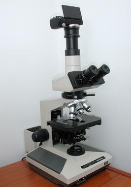 Olympus BHS Polarizing Microscope, with Sony 14MP Digital Camera, 4x, 10x, 40x and 100x Objectives