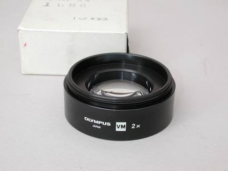 Enlarge Olympus VM 2x Auxiliary. Microscope Objective Boxed