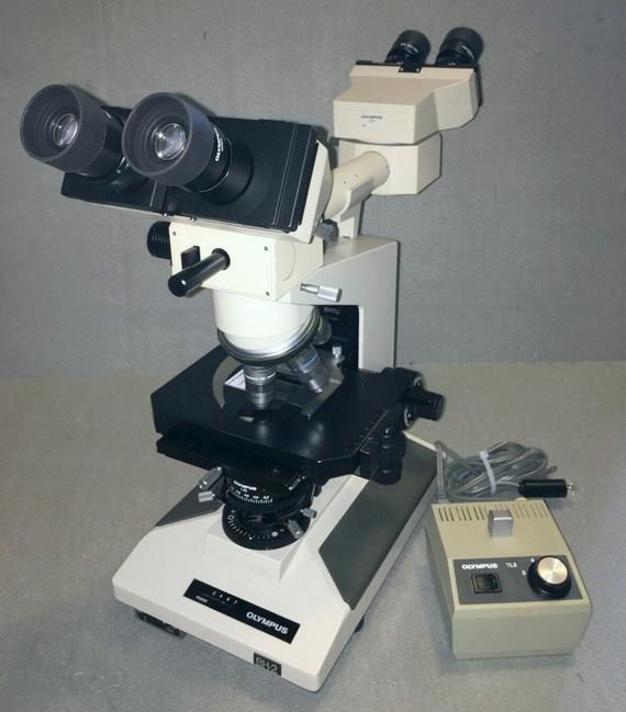 Olympus BH-2 Teaching Microscope, 4x, 10x, 40x and 100x D Plan Objectives